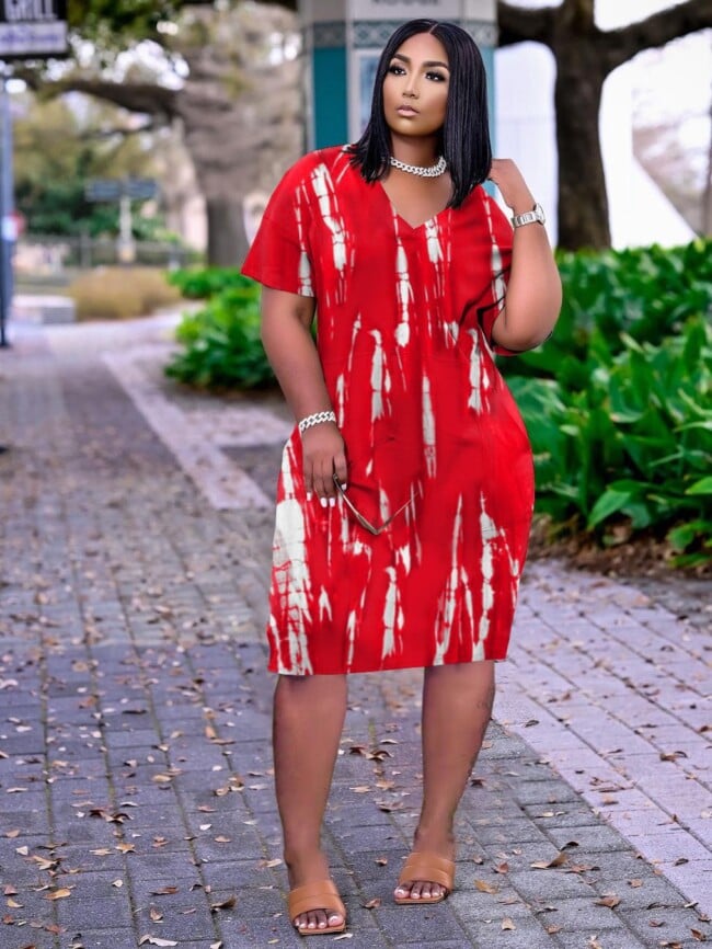 Fashion Printed Plus Size Dress