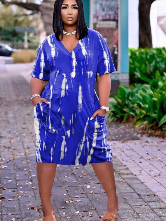 Fashion Printed Plus Size Dress