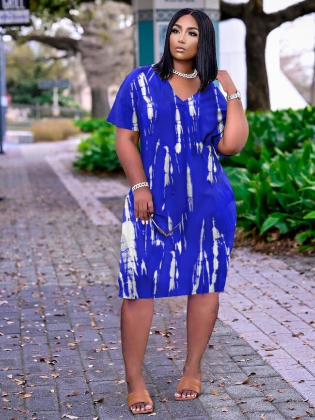 Fashion Printed Plus Size Dress